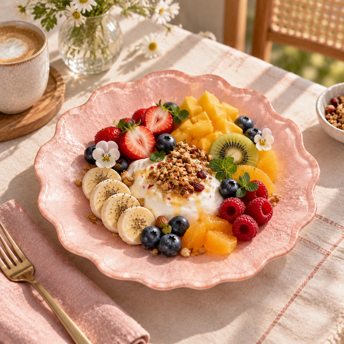 Pink Ice Heart Round Plate