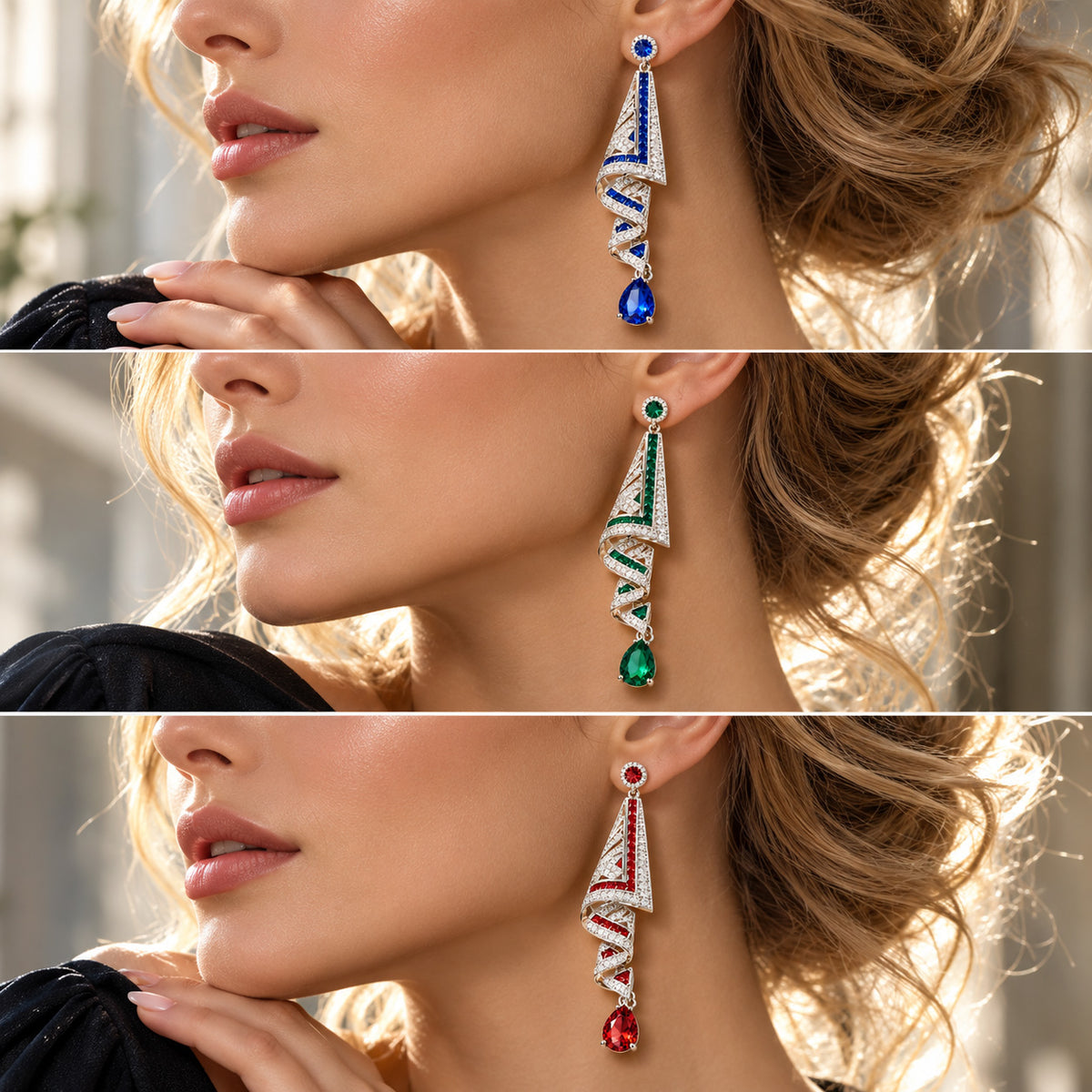 🔥LAST DAY 50% OFF -925 Sterling Silver Vintage Gemstone Art Earrings