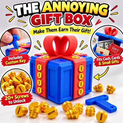 🔥Last Day Promotion 49% OFF🎁Annoying Gift Box - 3D Printed Gift Box