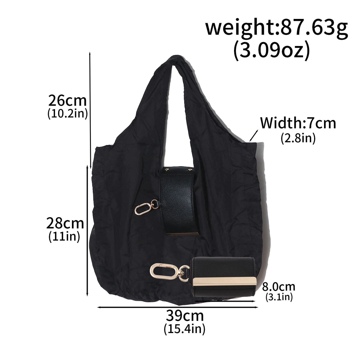 Foldable Shopping Bag Keychain Eco-Friendly Reusable Tote Bag