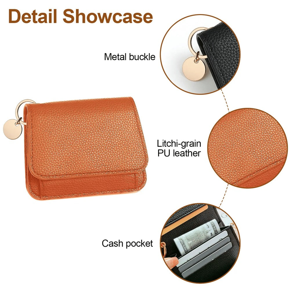 Women's Compact Bifold Wallet with ID Window