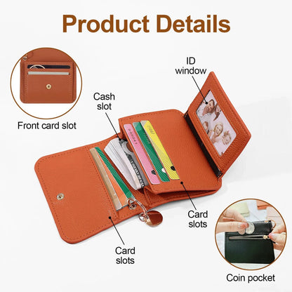 Women's Compact Bifold Wallet with ID Window