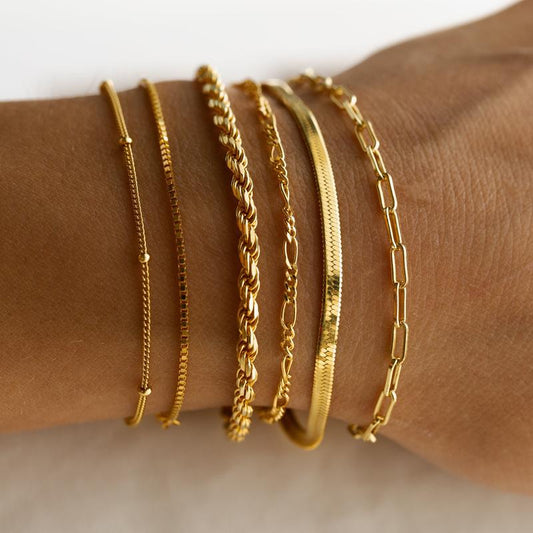 Eunoieuon 6-Chain Stacking Bracelet Set