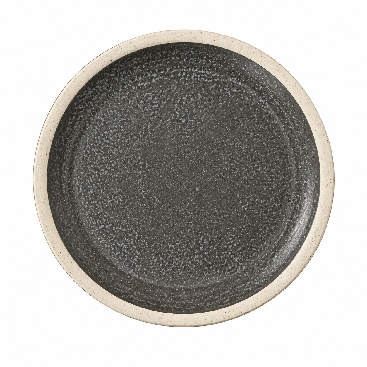 Black Ceramic Dessert Plate