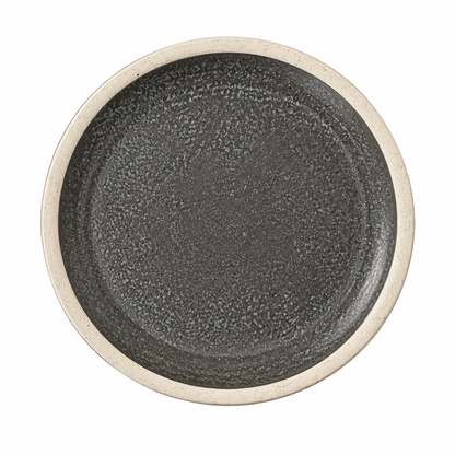 Black Ceramic Dessert Plate
