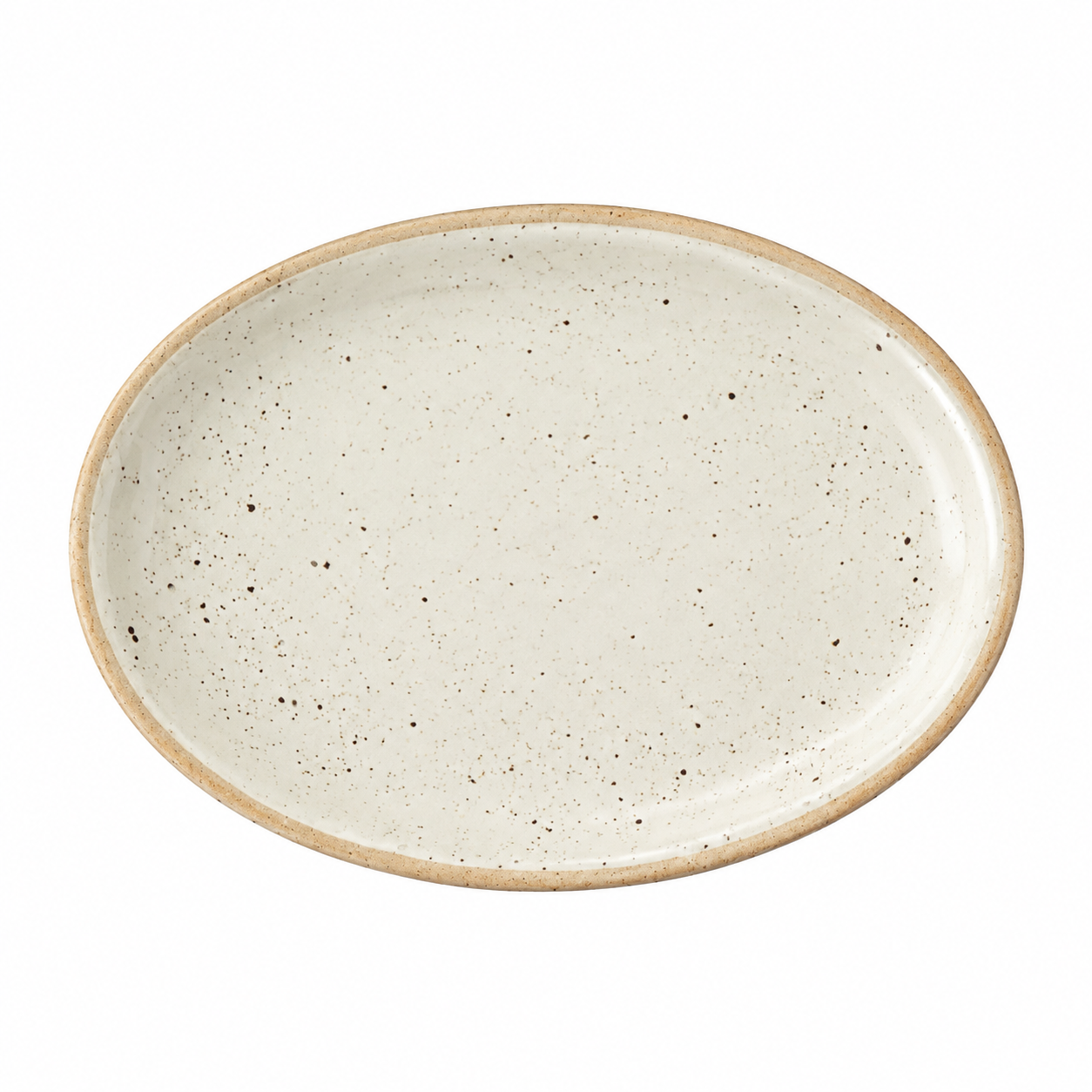 6-inch Pearl Plate - Glossy Sesame