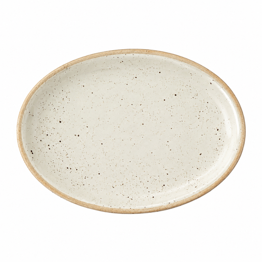 6-inch Pearl Plate - Glossy Sesame