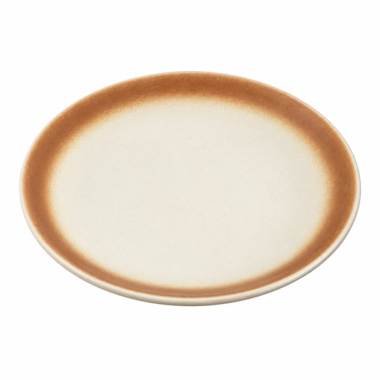 6-inch Shallow Ceramic Plate - Mocha