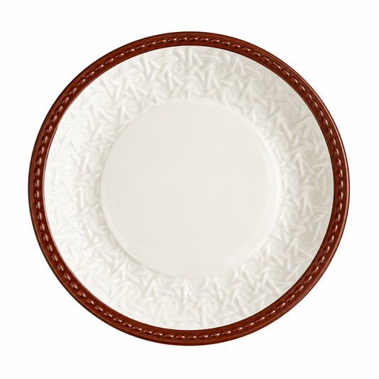 Braided Brown 6-inch Dessert Plate