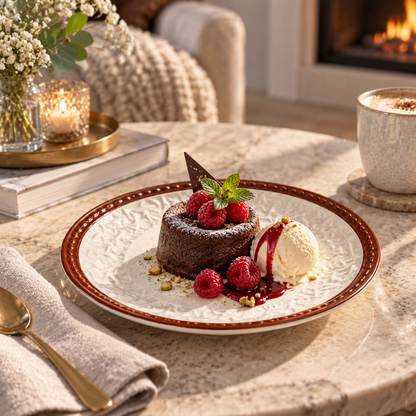 Braided Brown 6-inch Dessert Plate